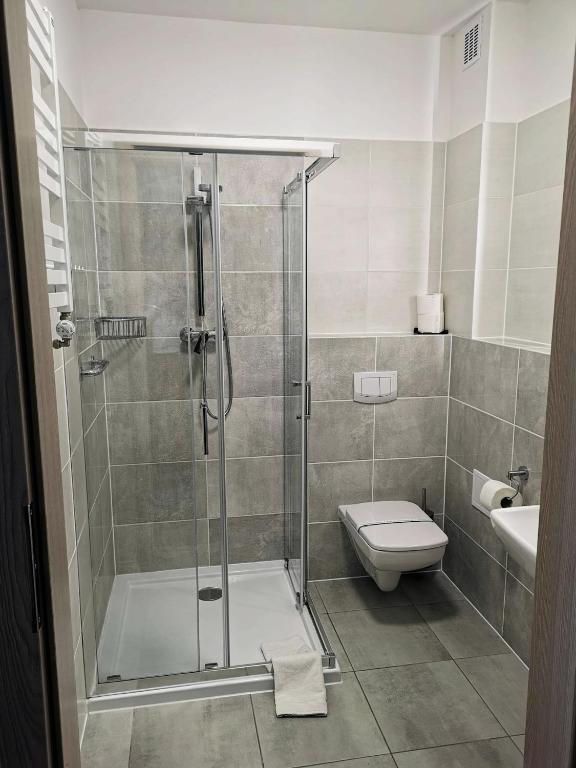 Koupelna v ubytování Hotel ***NAT Sarbinowo