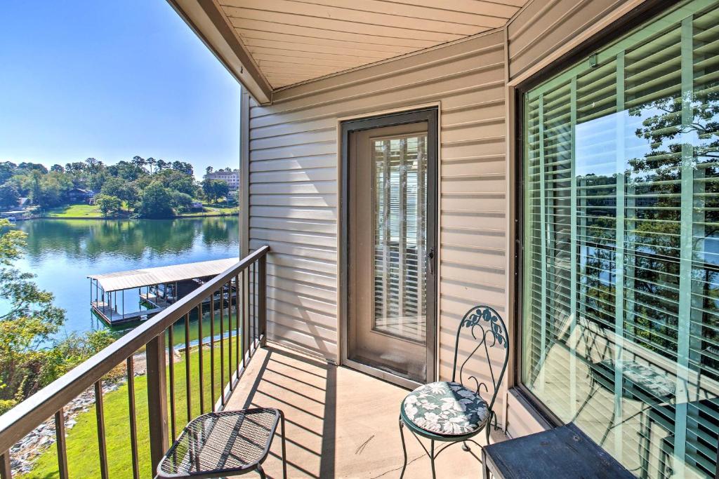 Lakefront Getaway with 2 Balconies and Boat Slip!