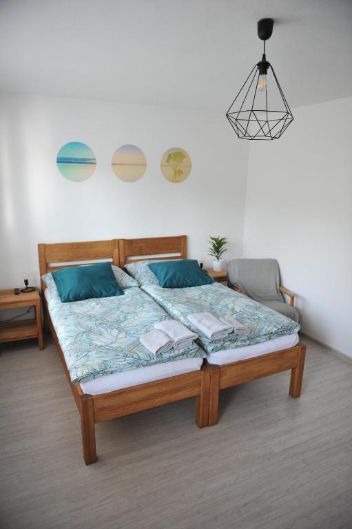 Postel nebo postele na pokoji v ubytování Apartmán Luční