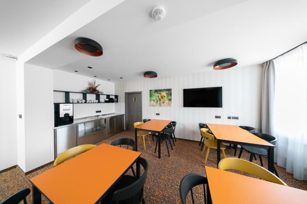 TV a/nebo společenská místnost v ubytování Hotel Diana