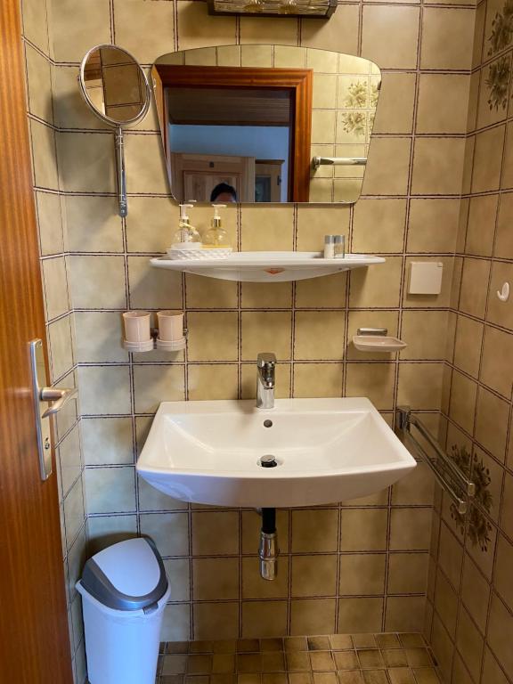 Koupelna v ubytování Haus Sperleiten