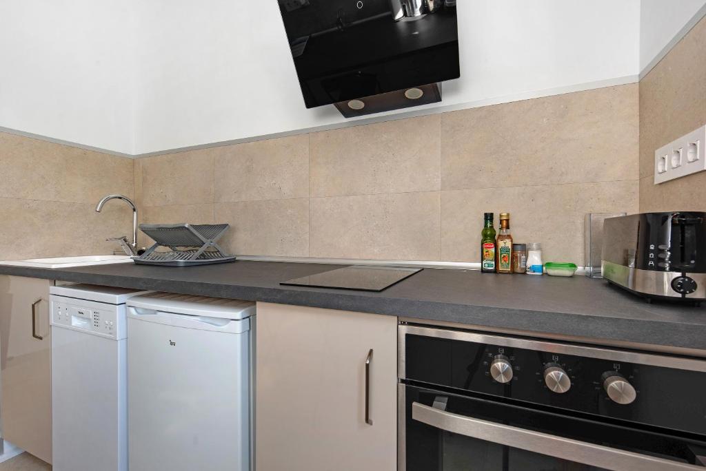 Kuchyň nebo kuchyňský kout v ubytování Apartment Fantastico 4