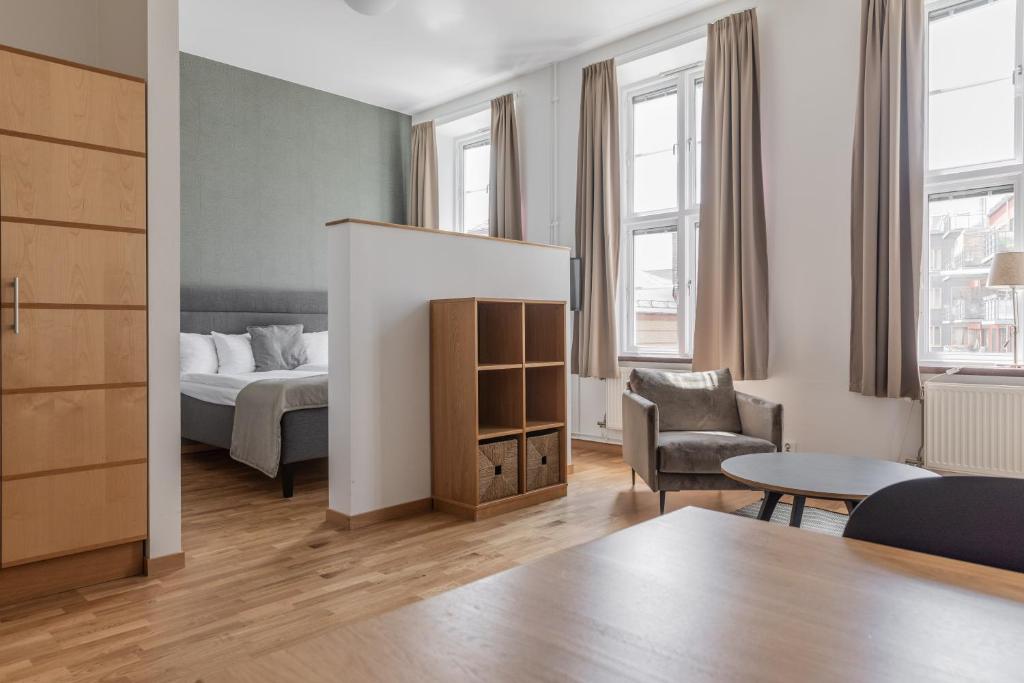 Un ou plusieurs lits dans un hébergement de l'établissement The More Hotel Mazetti