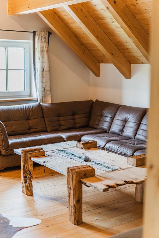 Posezení v ubytování Penthouse Weiglhof