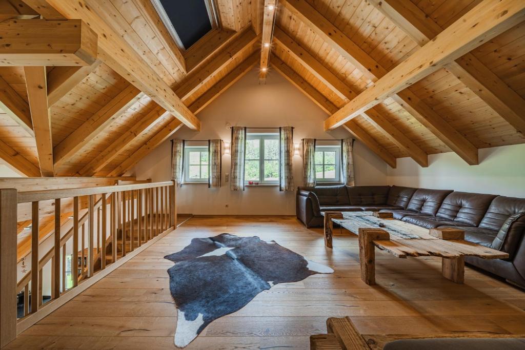 Posezení v ubytování Penthouse Weiglhof