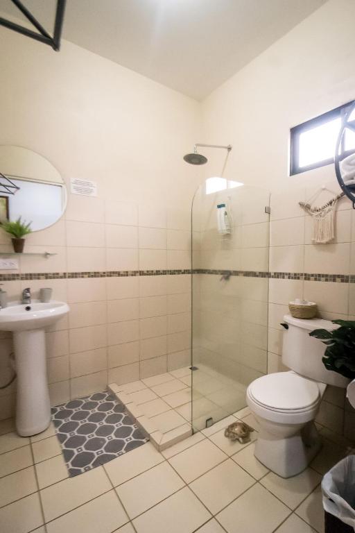Koupelna v ubytování Terida Airport B&B