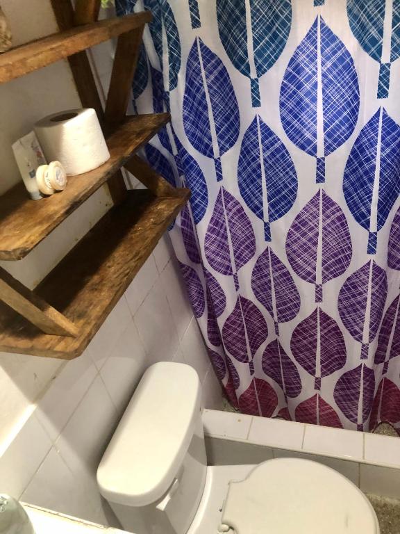 Koupelna v ubytování Viejamar B&B