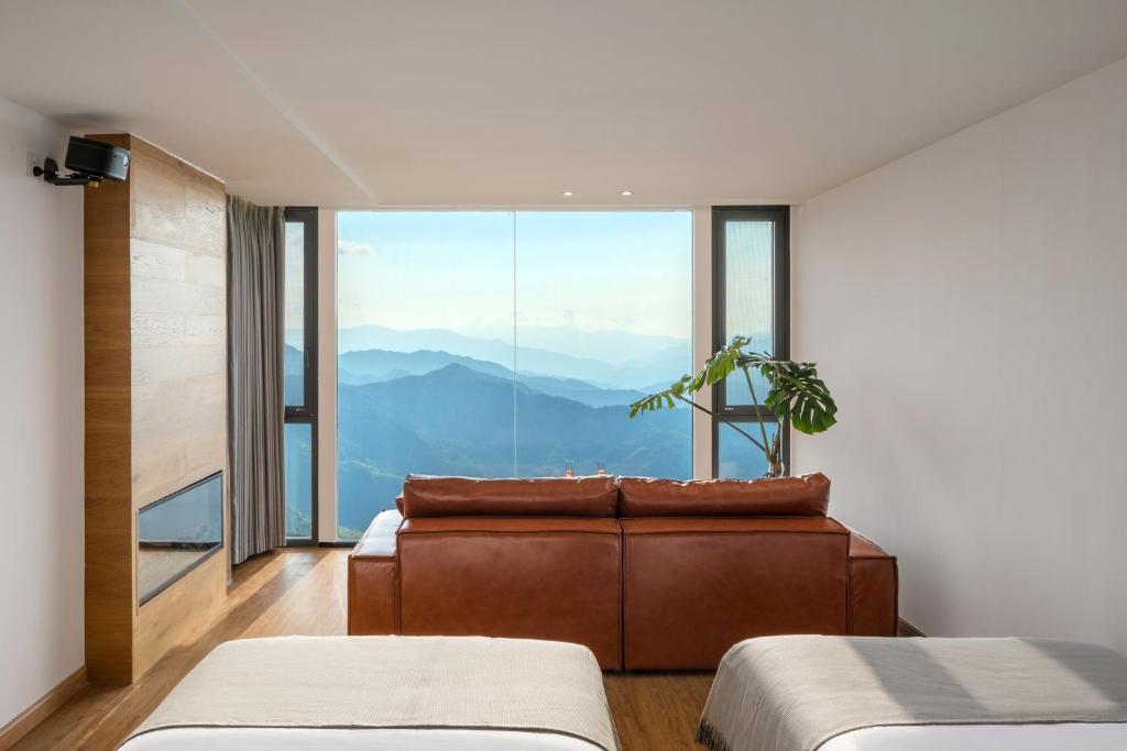 Nespecifikovaný výhled na hory nebo výhled na hory při pohledu z bed and breakfast