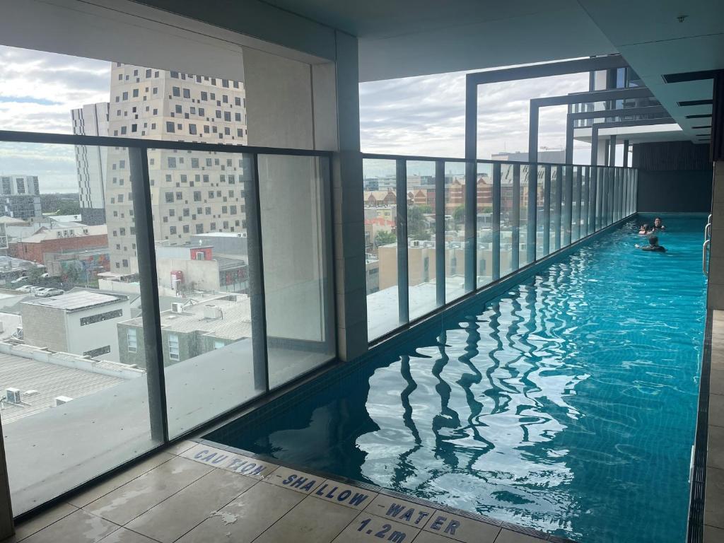 a swimming pool in the middle of a building at RNR on Franklin in Adelaide