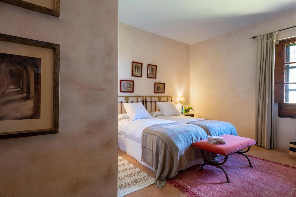 Postel nebo postele na pokoji v ubytování Cortijo Hato Ratón, perfecto para disfrutar unos días con familia y amigos