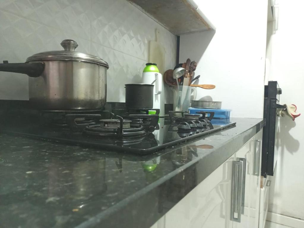 Kuchyň nebo kuchyňský kout v ubytování Hostal Cafe San Bernabe