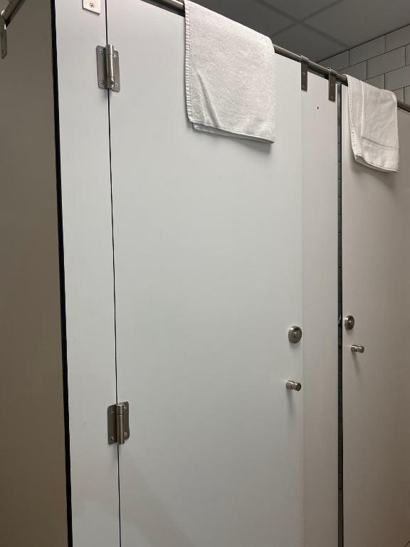 Koupelna v ubytování Albergue Jakue