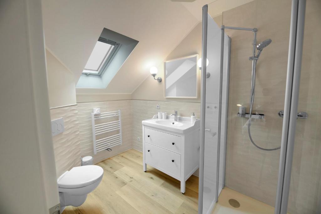 Koupelna v ubytování Hotel Seeliebe