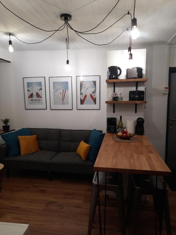Posezení v ubytování Ax, Superbe appartement 2 ch jusqu'à 5 pers