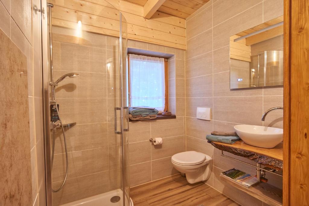 Kúpeľňa v ubytovaní Chalet Weiberle Hochschwab