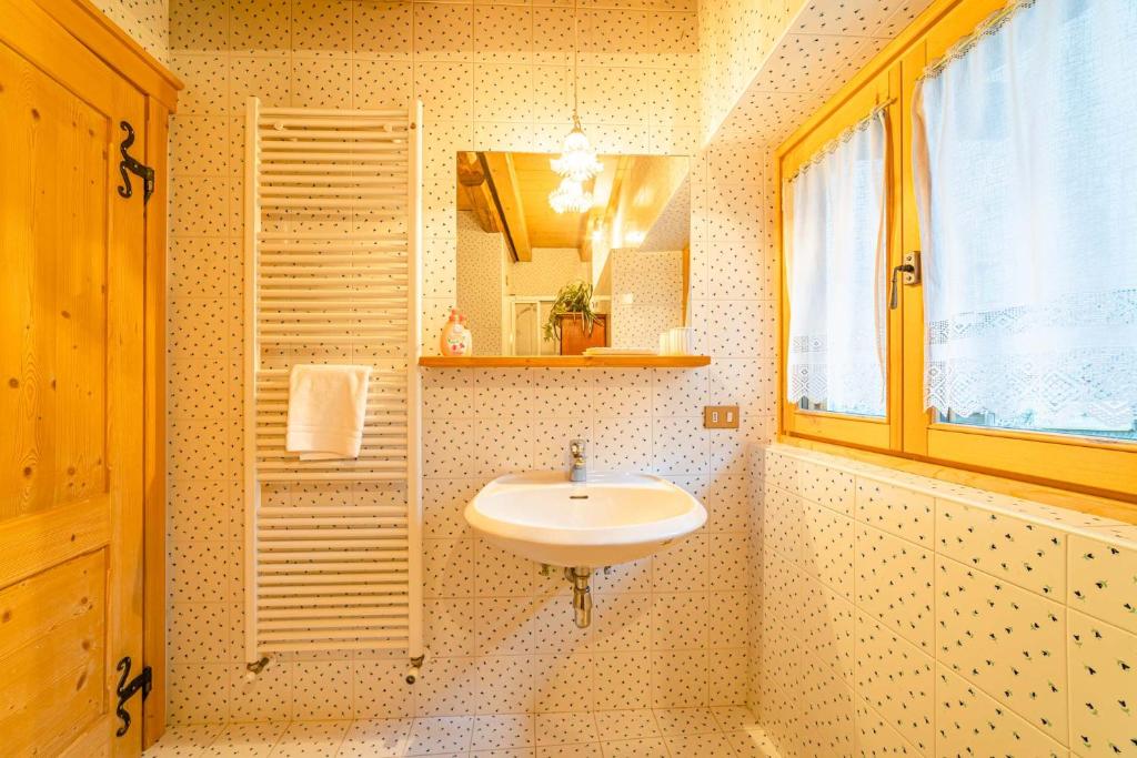 Koupelna v ubytování Chalet Sottoguda