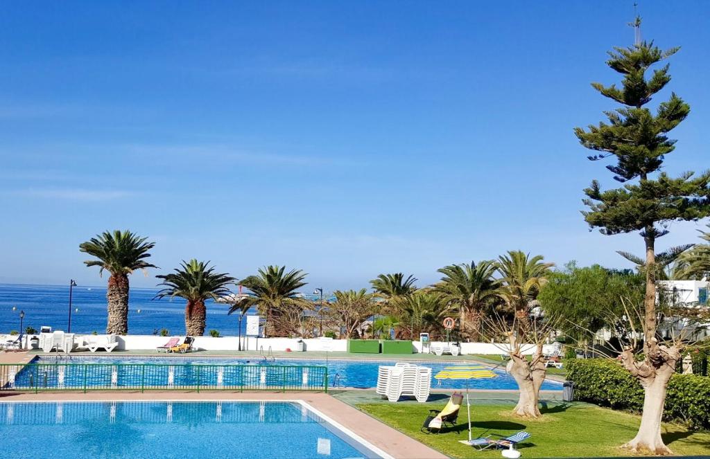 Bazén v ubytování Studio ocean coast Los Cristianos Comodoro nebo v jeho okolí