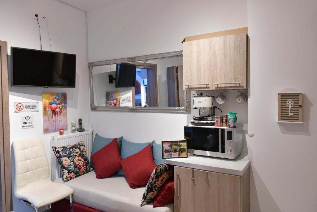 Kuchnia lub aneks kuchenny w obiekcie Asklipiou New Smart Mondern Central Studio