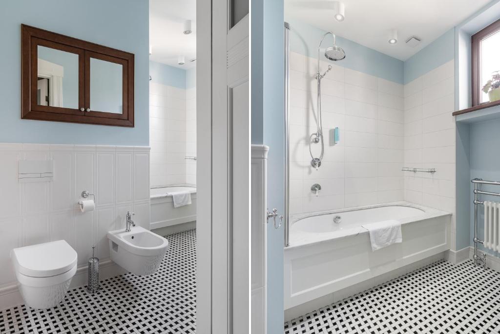 Kúpeľňa v ubytovaní Sanhaus Apartments - FANTAZJA - Apartament z dwoma balkonami - 100 m2