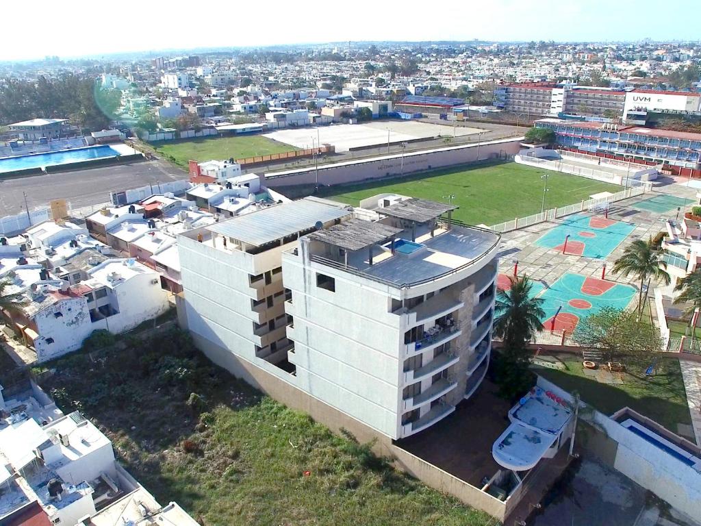 Letecký snímek ubytování Topacio7 Residencial