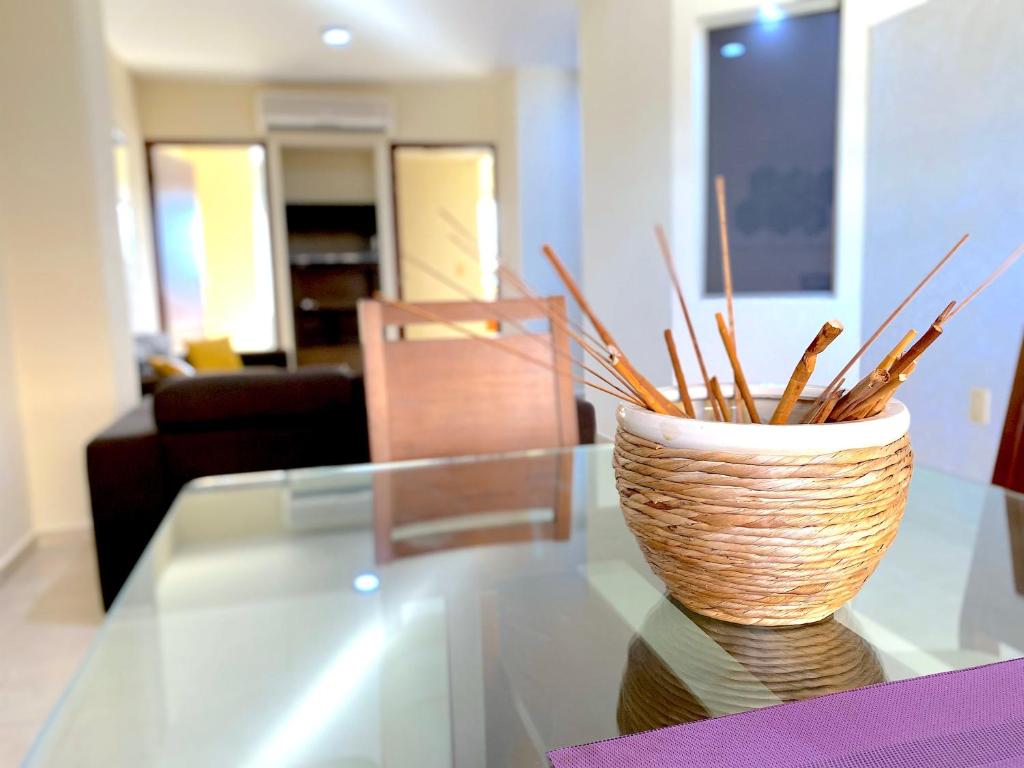 Posezení v ubytování Topacio7 Residencial
