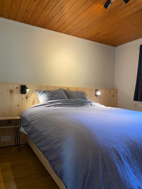 Postel nebo postele na pokoji v ubytování Chalet103 in La Boverie