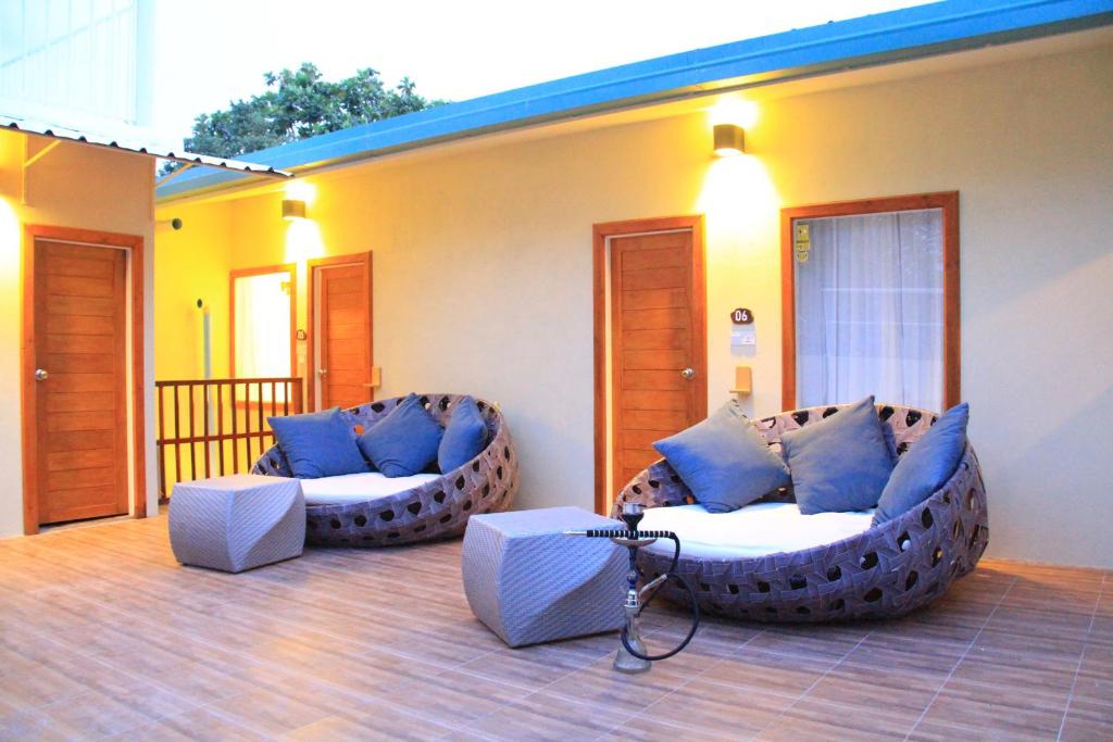 Posezení v ubytování Green Leaf Guest House - Omadhoo