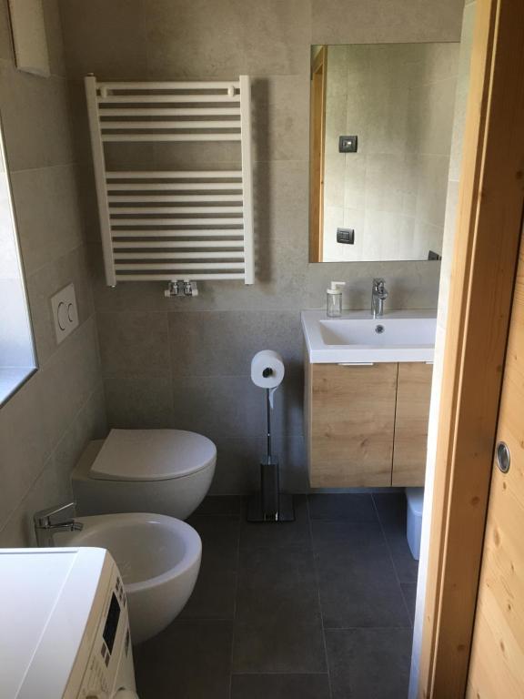 A bathroom at Appartamenti Cèsa Sorèie by AMA Val di Fassa