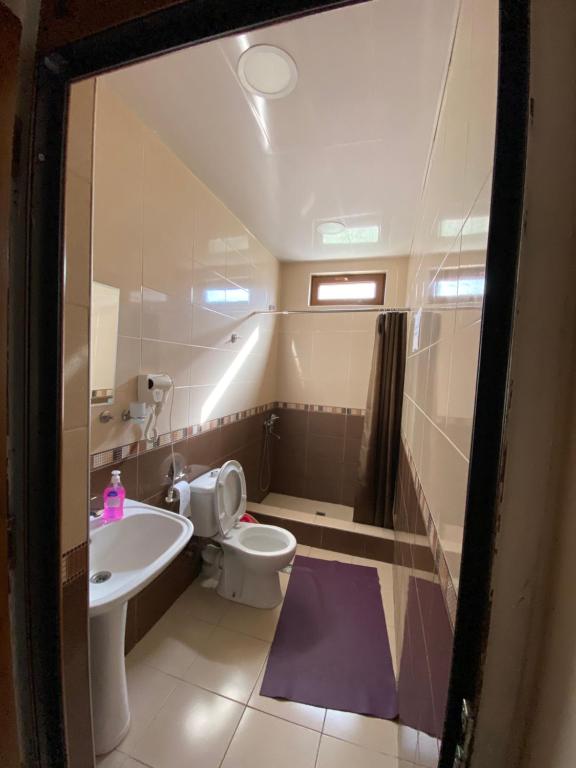 Koupelna v ubytování Manana Japaridze's Guesthouse