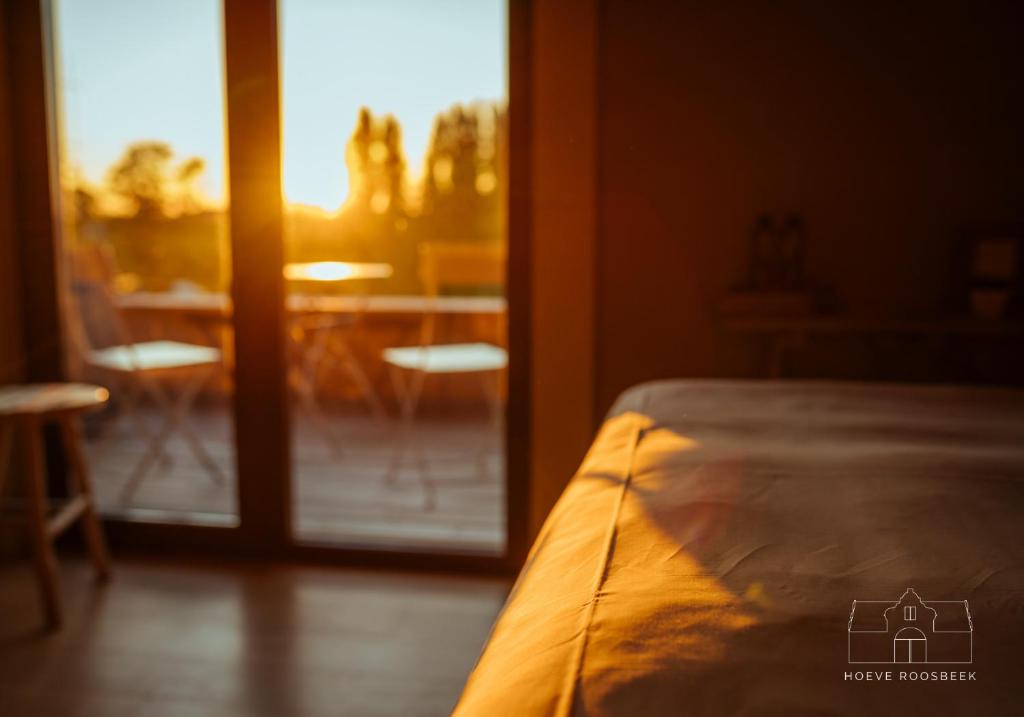 Postel nebo postele na pokoji v ubytování Hoeve Roosbeek