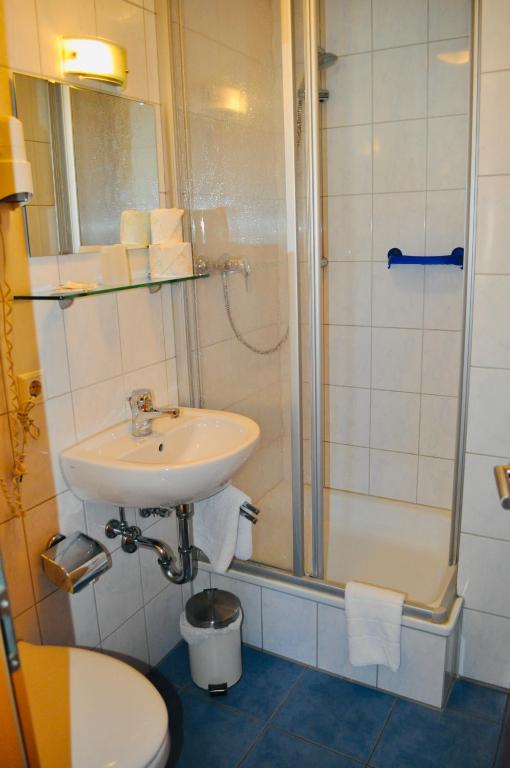 Koupelna v ubytování Hotel Discovery
