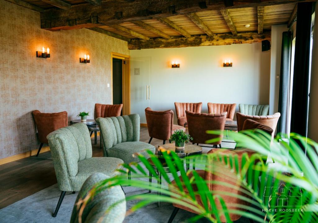 Posezení v ubytování Hoeve Roosbeek