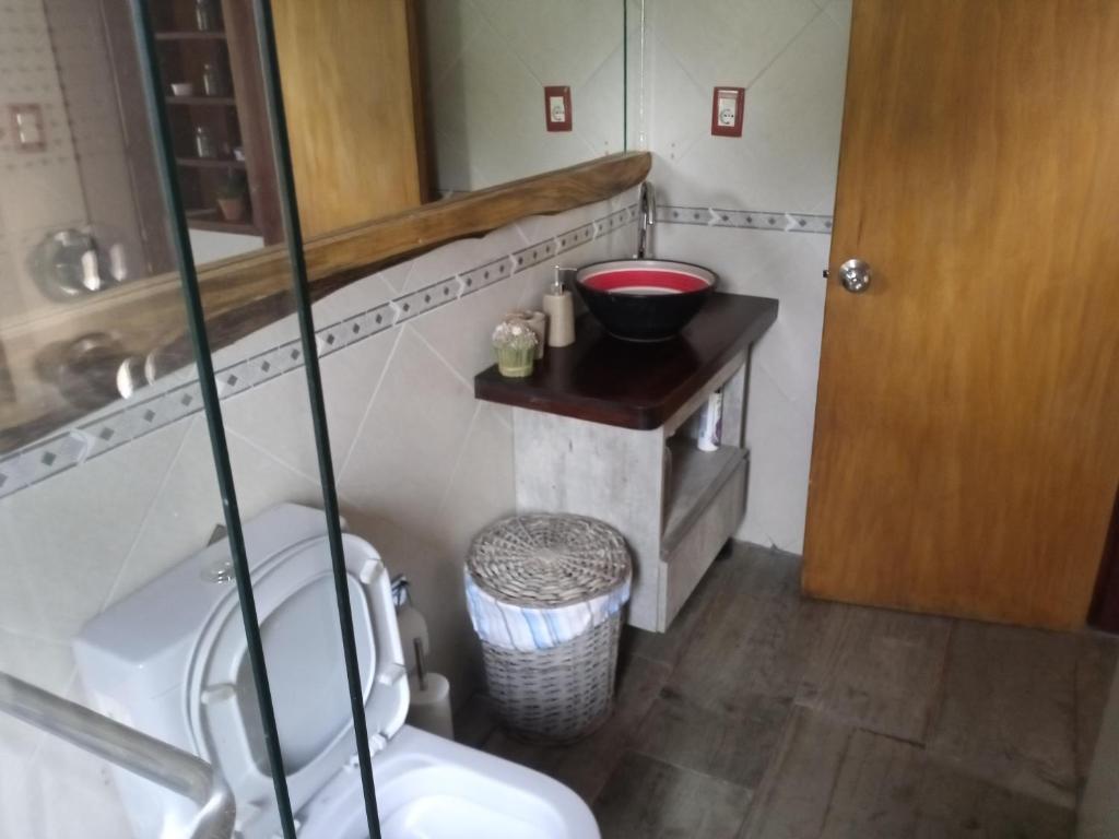 Koupelna v ubytování Posada La Serena