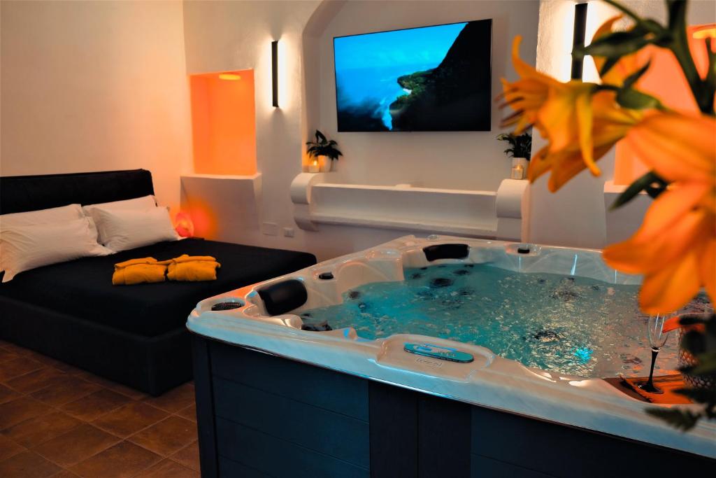 TV a/nebo společenská místnost v ubytování Alchimia Luxury Suites