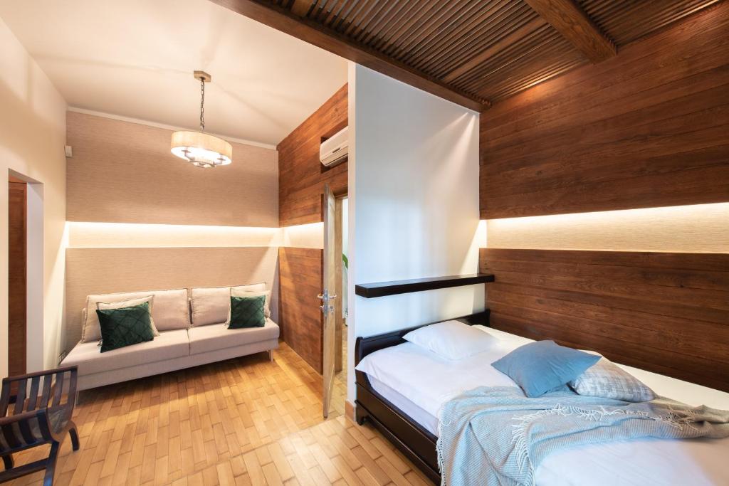 Posteľ alebo postele v izbe v ubytovaní Krakowhomes