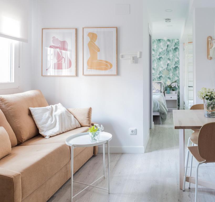 Posezení v ubytování Madrid Comfort Suites