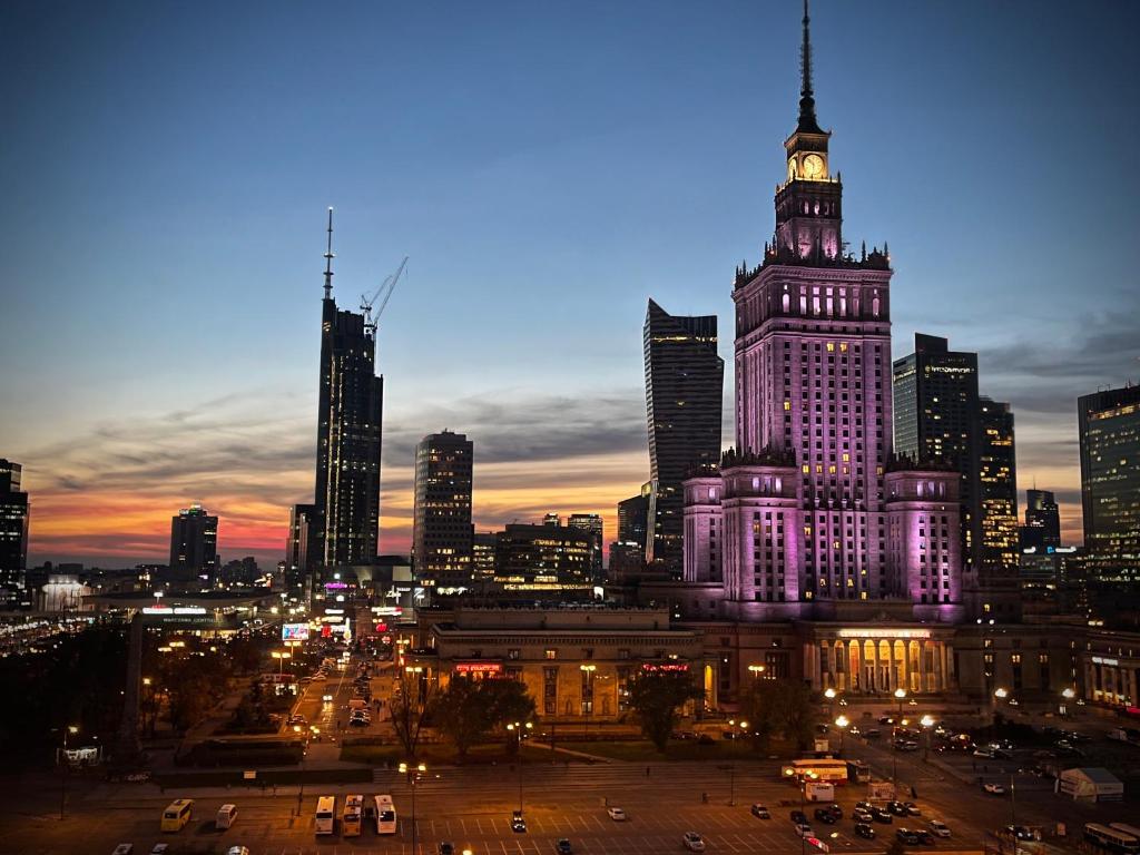 Výhľad na mesto Varšava alebo výhľad na mesto priamo z apartmánu