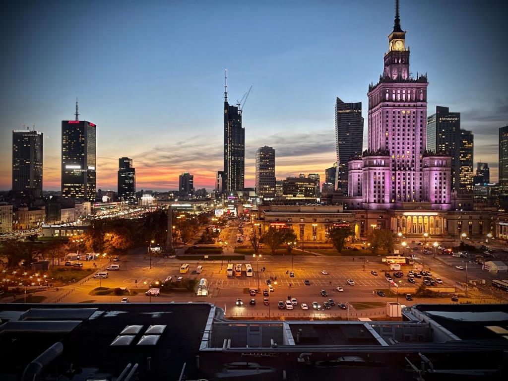 Výhľad na mesto Varšava alebo výhľad na mesto priamo z apartmánu