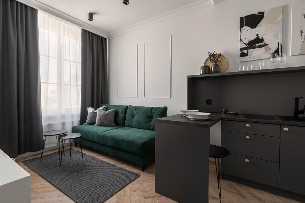 Posedenie v ubytovaní APARTIO ROOMS Katowice