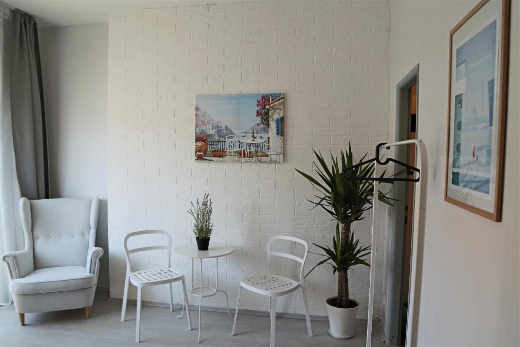 Posezení v ubytování Charles Square Apartments