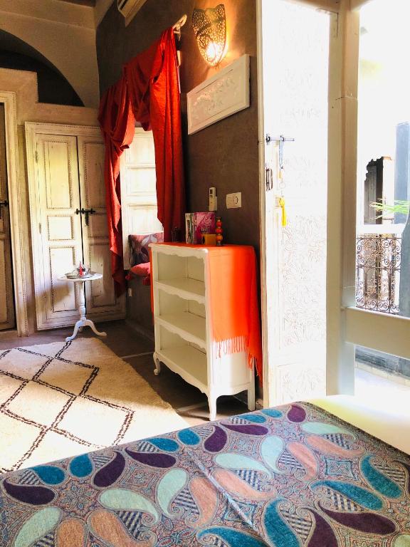 Postel nebo postele na pokoji v ubytování Riad Green Palm