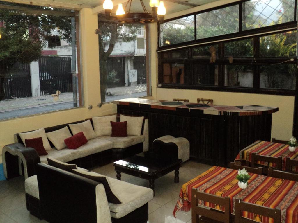 Posezení v ubytování Hostal Bolívar Inn