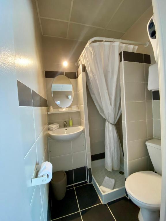 Koupelna v ubytování Hotel Abelia