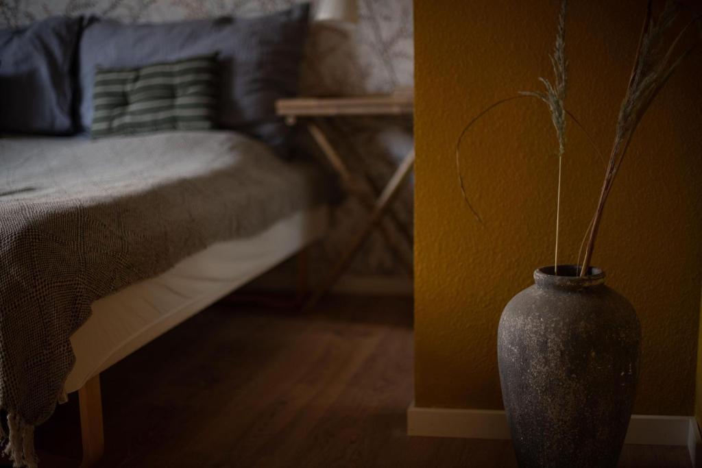 Postel nebo postele na pokoji v ubytování GÆSTEHUSET