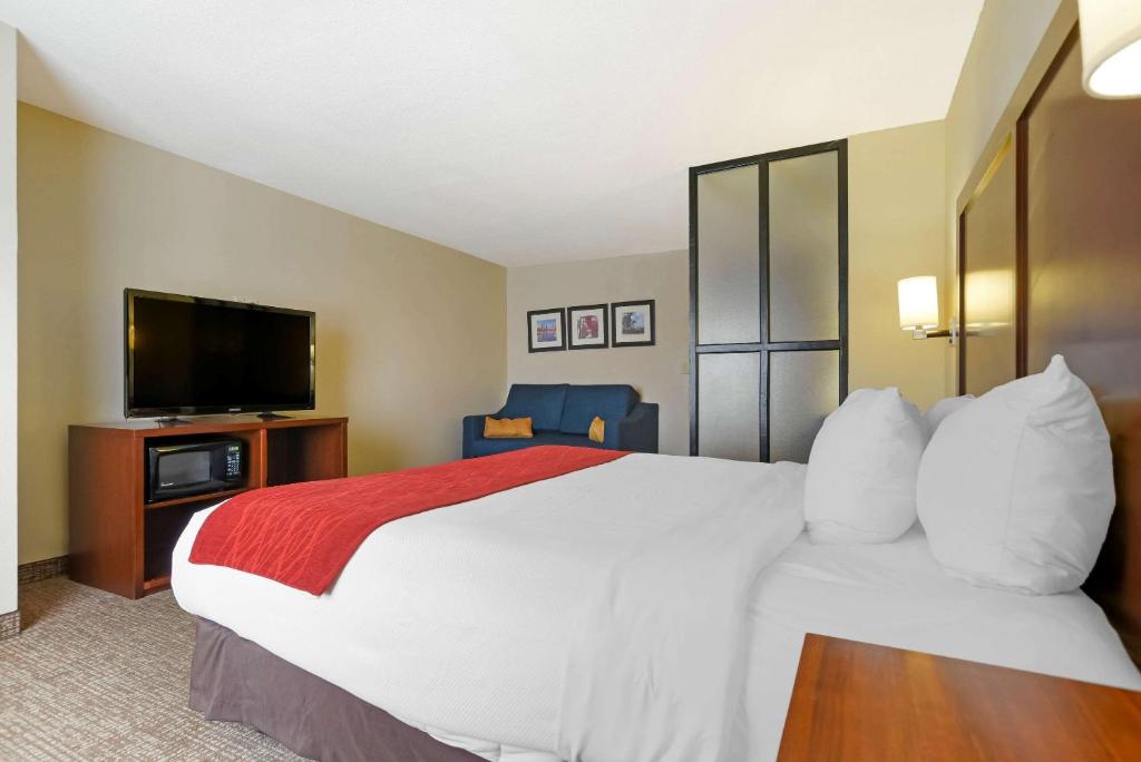Comfort Suites Fultondale I-65 near I-22客房内的一张或多张床位