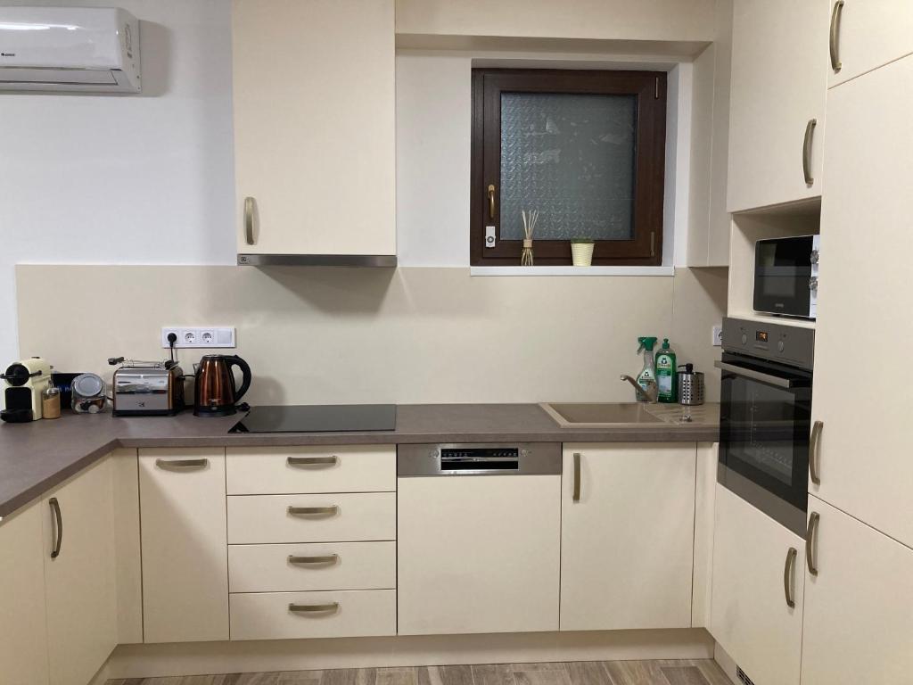 Kuchyň nebo kuchyňský kout v ubytování ELIXÍR Apartman Pécsvárad