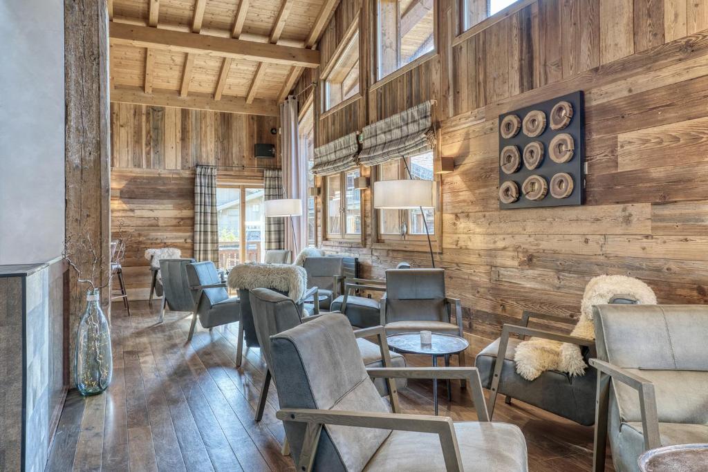 Posezení v ubytování Les Loges Blanches Megève