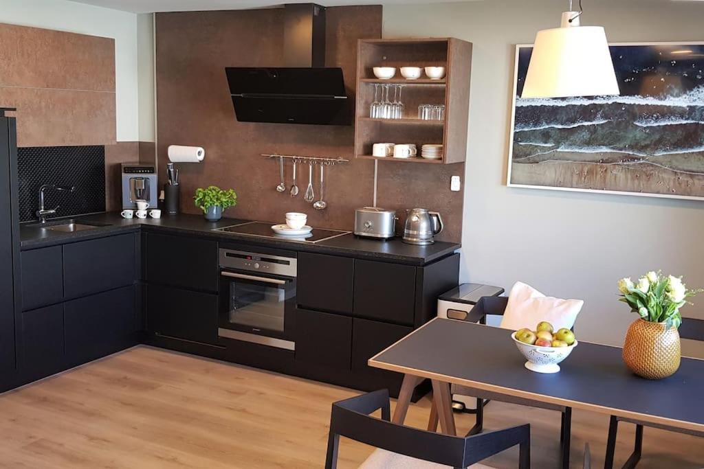 Kuchyň nebo kuchyňský kout v ubytování City-Appartment schick, Einzelgarage inkl