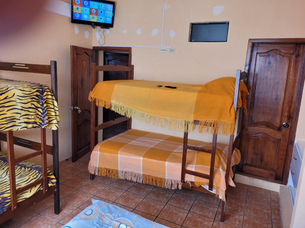 TV a/nebo společenská místnost v ubytování Hostal Haziel