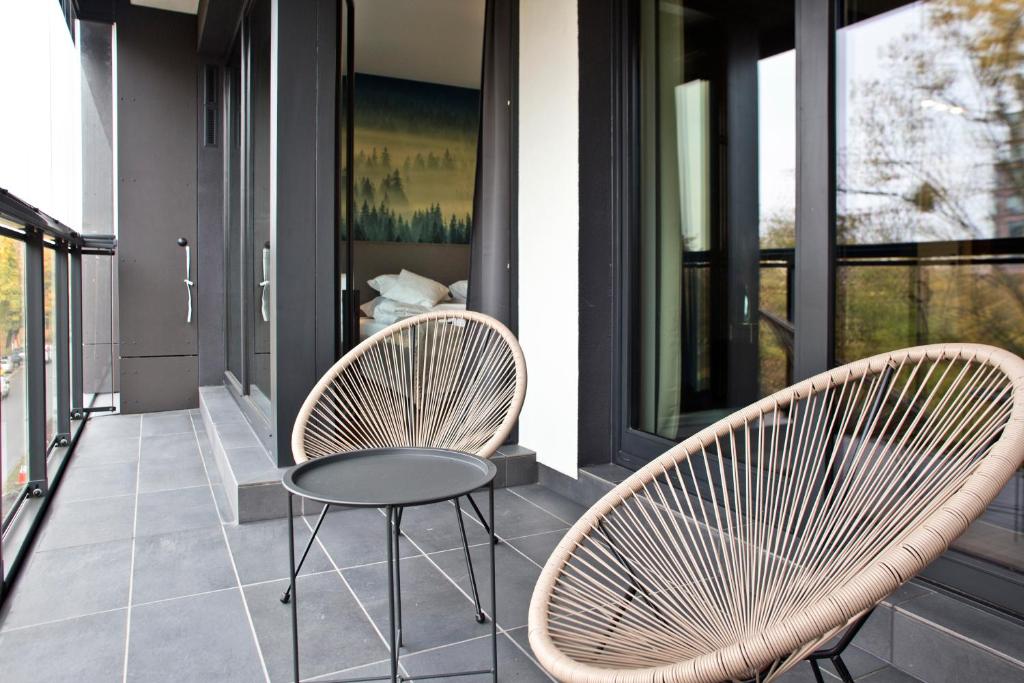 Balkón alebo terasa v ubytovaní Marina Mokotow P&O Serviced Apartments
